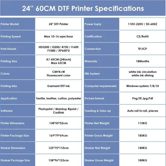 24'' (60CM) DTF Printer Ola Jet